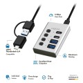 LogiLink Hub 4xUSB3.2 Gen1 z przełącznikiem on/off