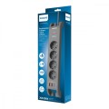 Philips Listwa antyprzepięciowa 2m, 4 gniazda, 1xUSB-C, 2xUSB-A,PD 20W / QC 18W, 2400 J ochrony przeciwprzepięciowej
