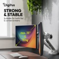 Digitus Ramię biurkowe podwójne z zaciskiem i sprężyną mechaniczną 2x LCD max. 35" obciążenie 2x10kg, VESA: 75x75, 100x100, białe