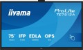 IIYAMA Monitor interaktywny 75 cali TE7513A-B2AG INFRARED,40pkt,IPS,4K,7H,500cd/m2,      WiFi,USB, ANDROID 14, Google EDLA,2x20W, UCHWYT ŚCIENNY