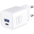 3MK Ładowarka sieciowa Hyper Charger PD 33W GaN QC4+ PPS AFC FCP SCP USB-A USB-C biała