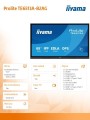 IIYAMA Monitor interaktywny 65 cali TE6513A-B2AG INFRARED,40pkt,IPS,4K,7H,500cd/m2,      WiFi,USB, ANDROID 14, Google EDLA,2x20W, UCHWYT ŚCIENNY