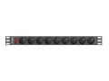 LANBERG Listwa zasilająca rack PDU 1U 16a 9 gniazd 3m