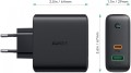 AUKEY Ultraszybka ładowarka sieciowa 2xUSB Power Delivery (1xUSB A+1xUSB C) 60W 5.4A  PA-D3