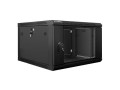 LANBERG Szafa instalacyjna wisząca 19'' 6U 600X600mm czarna (drzwi       szklane)