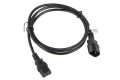 LANBERG Przedłużacz kabla zasilającego IEC 320 C13 - C14 VDE 1.8M czarny