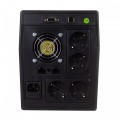 Digitus Zasilacz awaryjny UPS Line-Ineractive LCD, 2000VA/1200W, 2x12V/9Ah, AVR, 4xSCHUKO, USB, RS232, RJ45