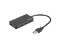 NATEC Koncentrator USB 4 porty Moth USB 3.0 czarny