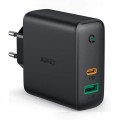 AUKEY PA-D1 ultraszybka ładowarka sieciowa 2xUSB Power Delivery (1xUSB A+1xUSB C) 5.4A 30W Dynamic Detect