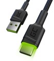 Green Cell Kabel GCRay USB - USB-C 120cm, podświetlenie LED