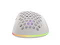 NATEC Mysz Genesis Krypton 550 8000 DPI podświetlenie RGB dla graczy lekka Biała