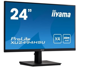 IIYAMA Monitor 24 cale XU2494HSU-B1 VA,FHD,HDMI,DP,VGA,USB,SLIM,2X2W