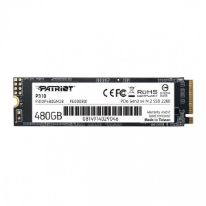 Patriot Dysk SSD P310 480GB M.2 2280 1700/1500 PCIe NVMe Gen3 x 4