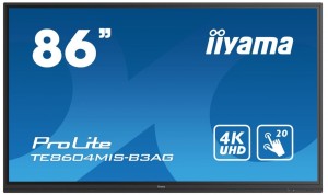 IIYAMA Monitor wielkoformatowy 85.6 cala TE8604MIS-B3AG INFRARED,4K,IPS,24/7,WiFi,7H,OPS SLOT