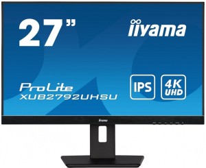 IIYAMA Monitor 27 cali  XUB2792UHSU-B5 4K,IPS,DVI,DP,HDMI,PIP,250cd,USB3.0