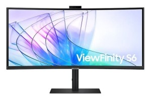 Samsung Monitor 34 cale ViewFinity S65VC VA 3440x1440 UWQHD 21:9 1xHDMI 1xDP 1xUSB-C 90W 2xUSB-A LAN 5ms HAS Webcam głośniki zakrzywiony 3YOS LS34C652