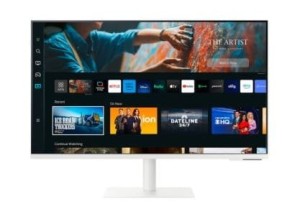 Samsung Monitor 27 cali SMART M7 VA 3840x2160 UHD 16:9 1xHDMI 2x USB 2.0 1xUSB-C (65W) WiFi/BT 4ms(GTG) głośniki płaski biały 2Yd2d (LS27CM703UUXD)