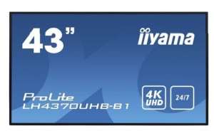 IIYAMA Monitor wielkoformatowy 42.5 cala LH4370UHB-B1 4K,24/7,ANDROID,700cd,VA,PION,SLIMline