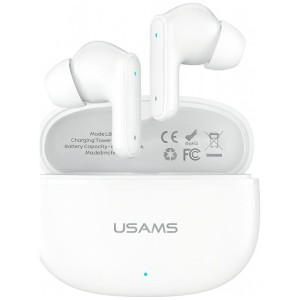 USAMS Słuchawki bluetooth 6.0 E05 TWS białe