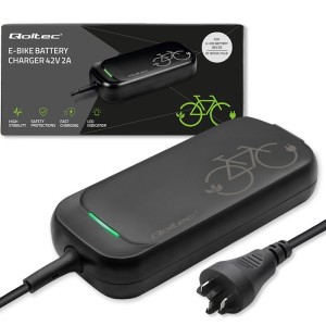 Qoltec Ładowarka Pro do roweru Bosch 36V | 42V | 2A | Bosch plug |      wodoodporna + kabel zasilający