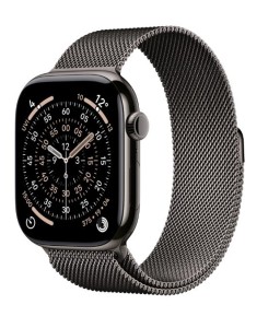 Apple Watch Series 11 GPS + Cellular koperta 46 mm z tytanu w kolorze łupku, bransoleta mediolańska w kolorze łupku S/M