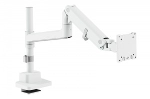 Digitus Ramię biurkowe pojedyncze z zaciskiem i sprężyną gazową 1x LCD max. 57" 27kg, VESA: 75x75, 100x100, białe