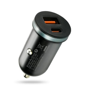 everActive Ładowarka samochodowa CC-30Q QC3.0 35W 1X USB + 1X USB-C PD czarna