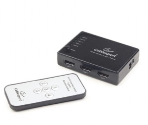 Gembird Przełącznik HDMI z pilotem - pięć nadajników jeden      odbiornik