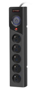 Armac Listwa zasilająca Z5 5m 5x230V 10A  Z5/50/CZ czarna