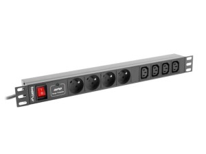 Lanberg Listwa zasilająca Rack PDU 1U 16A 4X 230V PL 4X IEC C13 2m czarna