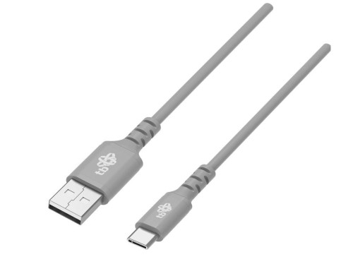 TB Kabel USB-USB C 1m silikonowy szary