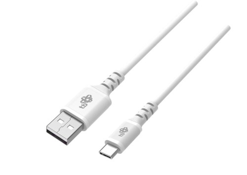 TB Kabel USB-USB C 1m silikonowy biały