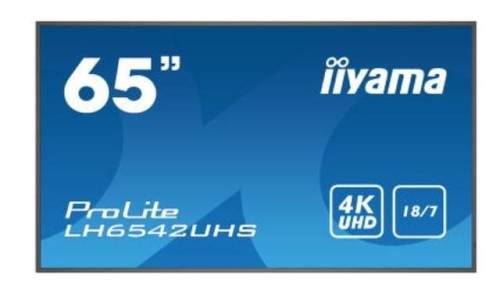 IIYAMA Monitor wielkoformatowy 64.5 cala LH6542UHS-B3 4K,18/7,SDM,IPS,LAN,PION,500cd/m2,OS8.0