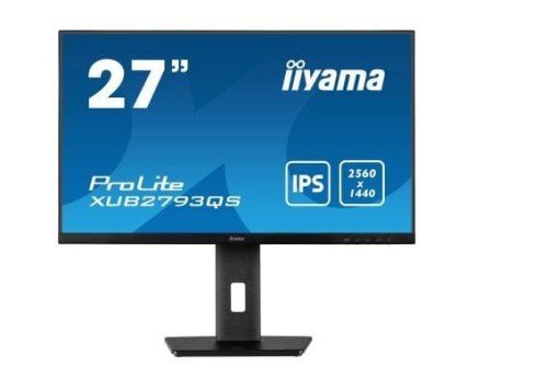 IIYAMA Monitor 27 cali XUB2793QS-B1 IPS,WQHD,2xHDMI,DP,2x2W,HAS,300cd/m2