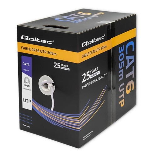 Qoltec Kabel sieciowy / skrętka UTP | CAT6 | 305m