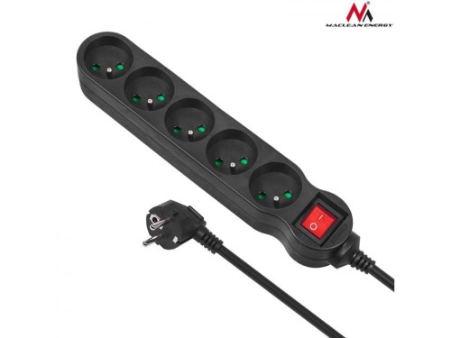 Maclean Listwa zasilająca 5g 1,4m MCE183 2300W czarna