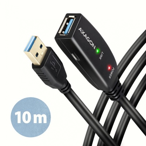 AXAGON Kabel ADR-310 USB 3.0 A-M -> A-F aktywny kabel przedłużacz/wzmacniacz 10m