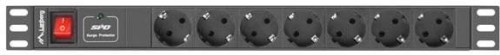 LANBERG Listwa zasilajaca Rack PDU 1U 7x Schuko 2m 16A czarna