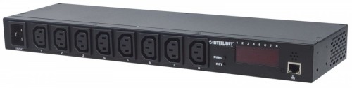 Intellinet Listwa zasilajaca rack 19 1U 110V-250V/16A 8 gniazd C13 zarządzalna IP