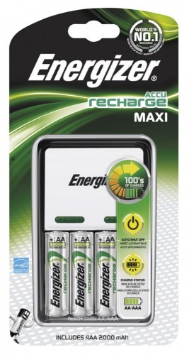 Energizer Ładowarka do akumulatorków MAXI + POWER PLUS AA / 4SZT (2000 mAh)