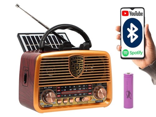 BLOW Radio przenośne analogowe RA10 AM/FM solarne