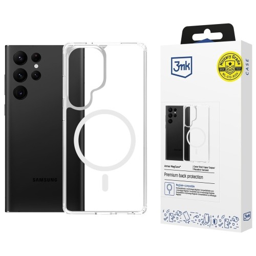 3MK Etui Armor MagCase do Samsung S24 Ultra MagSafe przezroczyste