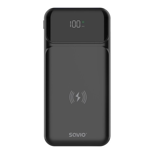 Savio Powerbank bezprzewodowy 10000 mAh, BA-09