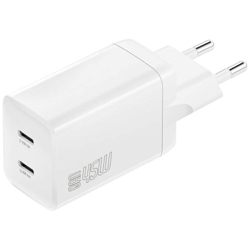 4smarts Ładowarka sieciowa PDPlug Dual 45W 2xUSB-C Biała