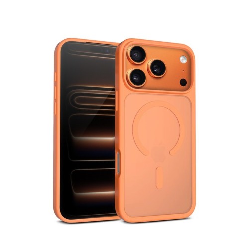 CRONG Etui Hybrid Matte Magnetic Etui MagSafe iPhone 17 Pro Max Pomarańczowe