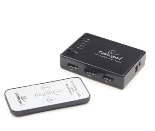Gembird Przełącznik HDMI z pilotem - pięć nadajników jeden      odbiornik