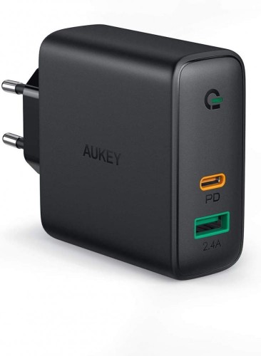 AUKEY Ultraszybka ładowarka sieciowa 2xUSB Power Delivery (1xUSB A+1xUSB C) 60W 5.4A  PA-D3