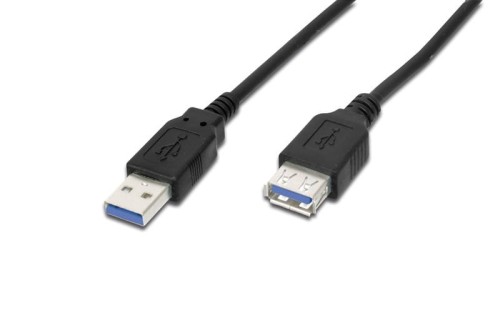 ASSMANN Kabel przedłużający USB 3.1 Gen.1 SuperSpeed 5Gbps Typ USB A/USB A M/Ż czarny 1,8m