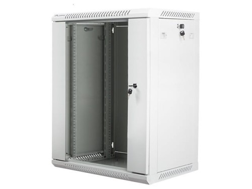 LANBERG Szafa instalacyjna wisząca 19'' 15U 600X450mm szara (drzwi       szklane)
