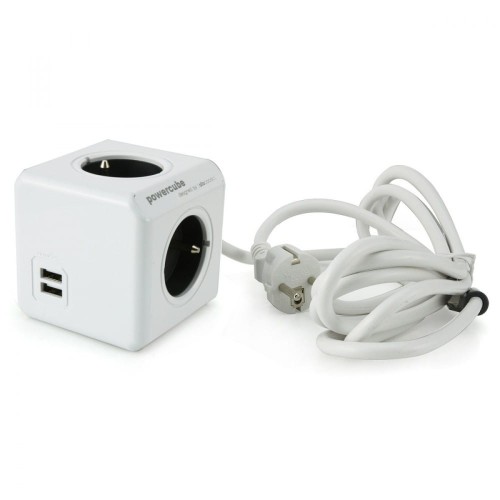 Allocacoc Listwa zasilająca PowerCube Extended USB 3m 2404/FREUPC Szara